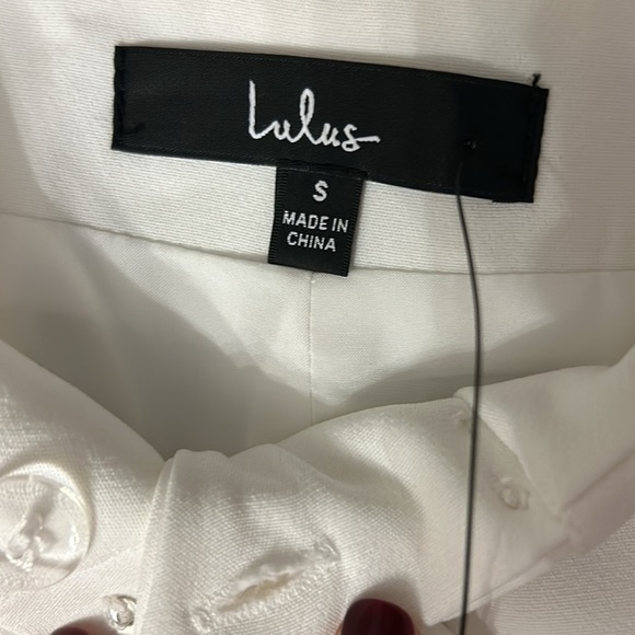 NWT Lulus white high waisted trouser - Picture 8 of 12